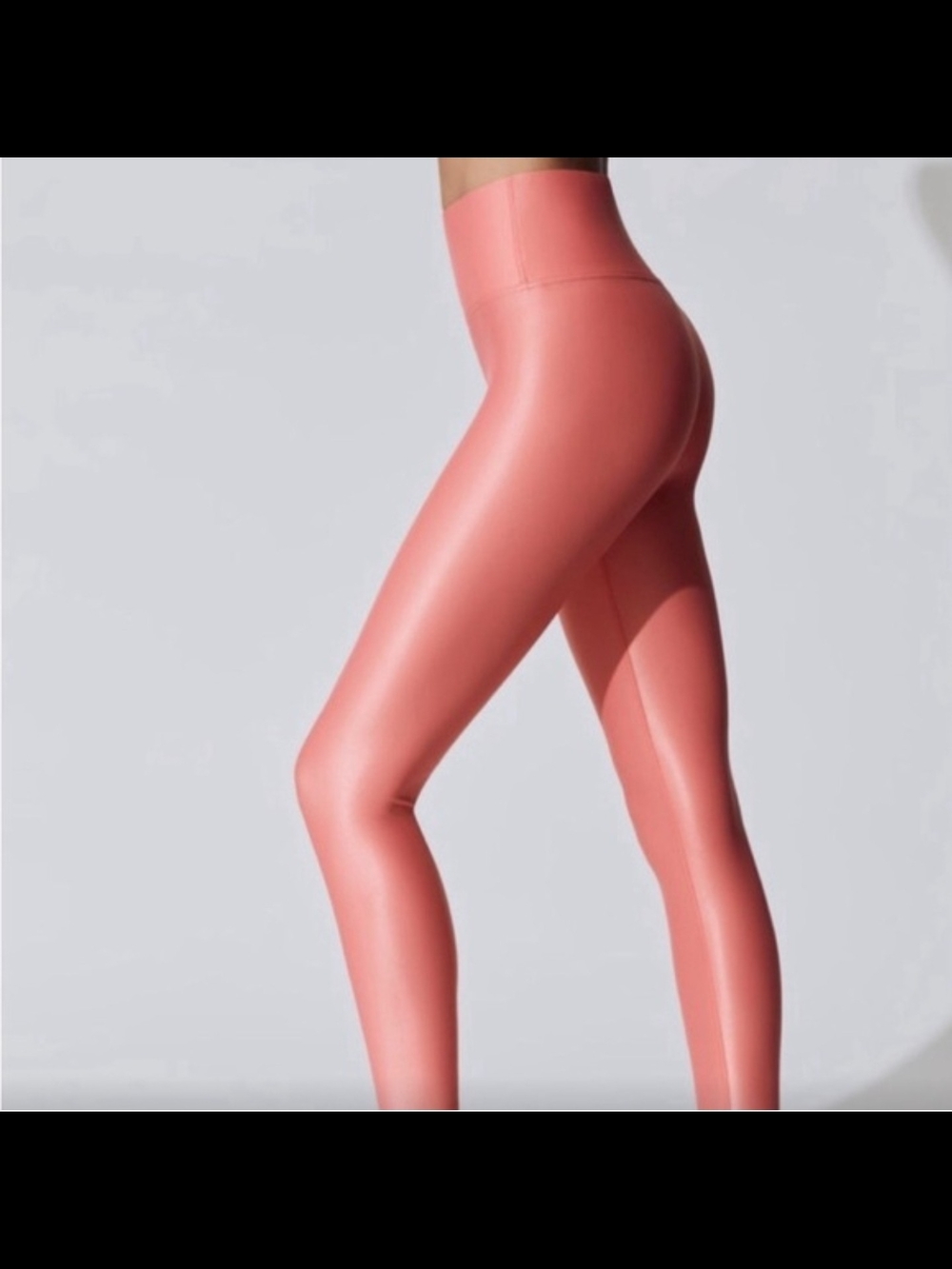 High-Waist Coral Stretch Leggings